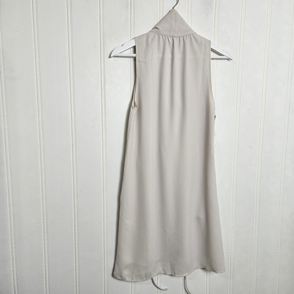 Aritzia Wilfred Mini Dress Women Sz XS Sabine Sleeveless Faux Wrap Draped Collar - Picture 7 of 15